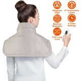 22.4x16.3in Large Weighted Heating Pad for Neck and Shoulders Electric Fast Heating Mat Neck Wrap 67447319