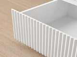 Modern White 6 Drawer Dresser, Wave Panel Drawer Fronts, Storage Cabinet, Versatile Chest of Drawers W409P371358