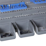 Blue wall mounted tool storage rack kit with storage box 07728243
