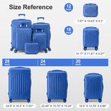 24in ABS Check-In Luggage with Diamond Pattern & Reinforced Corners 27385929