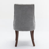 Rayon Cloth Flocking Linen Dining Chairs Channel Kitchen Dinner Chair Comfy Fabric Upholstered W1143P151493