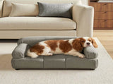 Marcel Upholstered Modern Pet Bed, Small to Medium Dog or Cat Uptown Gray Performance Velvet B2719P448985