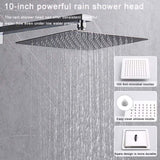 ZUN Shower System Shower Faucet Combo Set Wall Mounted with 12" Rainfall Shower Head and handheld shower T3177P269149