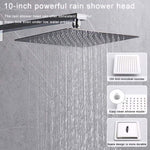 ZUN Shower System Shower Faucet Combo Set Wall Mounted with 12" Rainfall Shower Head and handheld shower 87609196