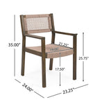 ZUN BRAIDED DINING CHAIR Light Brown N779P202840G