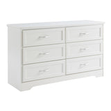 ZUN Modern 3 Drawer Bedroom Chest of Drawers with 6 Drawers Dresser, Clothes Organizer -Metal Pulls for W1668P162671