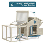 ZUN Weatherproof outdoor chicken coop with waterproof PVC roof. Outdoor chicken coop with removable W142777680