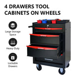 Rolling Metal Tool Chest with 4 Drawers, 20" 4-Drawer Tool Chest Cabinet with Ball Bearing Drawer W1102P245226