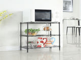 Concise 3 Layers Carbon Steel & PP Storage Rack Black 35800598