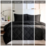 Full/Queen 3M Scotchgard Diamond Quilting Reversible Down Alternative Comforter Set B03595037