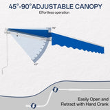 133.9"D x 118.1"W x 59"H retractable awning blue 38559812