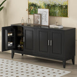 4-Door Sideboard Storage Cabinet Door Shelf for Living Room and Dining Room, Two Large Cabinets N759P192455B