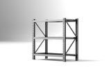 3-Tier Industrial Shelving Rack - 63in, Heavy Duty Steel Shelving Unit Adjustable, 67" W*19.7" 60844436