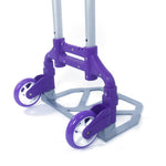 ZUN Portable Aluminium Cart Folding Dolly Push Truck Hand Collapsible Trolley Luggage Purple 09846099