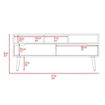 ZUN Hamburg TV Stand For TV´s up 60", Four Legs, Three Open Shelves B128P148713