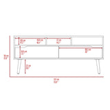 ZUN Hamburg TV Stand For TV´s up 60", Four Legs, Three Open Shelves B128P148713