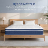 Twin Size Mattress in a Box 12 Inch Memory Foam Hybrid Mattress with Pocketed Springs Medium Firm 08613616