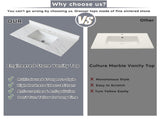 43 Inch Marble Vanity Top, White Vanity Top with Pre-drilled Faucet Holes, Bathroom Vanity Top with 02592659