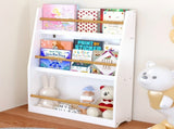 3-Tier Bookshelf,Kids Bookshelf,Book Storage Rack for Bedroom,White 79014271