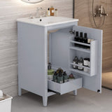 20.3" Bathroom Vanity with Sink, Functional Drawer, Door Shelf, Soft-closing Door, Grey N759P218643E
