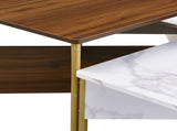 Modern Nesting Coffee Tables Set of 4 -Mid Century Modern Square Living Room Table, Free Adjustable N770P309785W