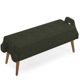 Modern living room bench, made of looped yarn fabric, with soft cushion, irregular geometric W487P183024