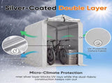 Outdoor Storage Shed, Waterproof Storage Shelter, Wind Resistant Tent with Roll-Up Zipper Door & 32451951
