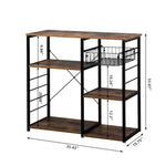 ZUN 3-Tier Industrial Kitchen Baker's Rack Utility Microwave Oven Stand Storage Cart Workstation Shelf, 04294771