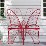 ZUN Modern Butterfly Cast Metal Garden Bench, Outdoor Bench Patio Seat, Park Bench Outdoor Seating for W2167P215357