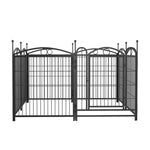 ZUN Dog Playpen Indoor 32 inch 8 Panels Metal Dog Pen Pet Dog Fence Outdoor Exercise Pen with Doors, W368P234000