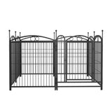 ZUN Dog Playpen Indoor 32 inch 8 Panels Metal Dog Pen Pet Dog Fence Outdoor Exercise Pen with Doors, W368P234000