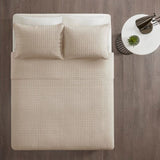 3 Piece Reversible Quilt Set Khaki King/Cal King B035128993