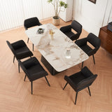 ZUN Dining Room Chairs, Kitchen Chairs, Upholstered Chairs, Living Room Chairs, Armrest, metal Legs, Set W1361P266649