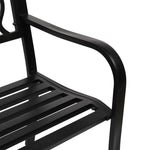 ZUN 50" Outdoor Welcome Backrest Cast Iron Bench 27571420