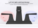 2-Handle Bathroom Sink Faucet Matte Black 4 Inches Centerset 3 Hole with Pop Up Drain & Supply 06693792