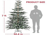 7ft Unlit Aspen Fir Artificial Christmas Tree, Green 84239406