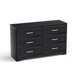 ZUN Modern 3 Drawer Bedroom Chest of Drawers with 6 Drawers Dresser, Clothes Organizer -Metal Pulls for 06597806