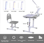 ZUN Desk for Kids Desk and Chair Set Kids Art Desk Drafting Table Desk Set with Adjustable Height, T3060P269056