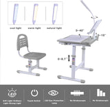 ZUN Desk for Kids Desk and Chair Set Kids Art Desk Drafting Table Desk Set with Adjustable Height, 80132099