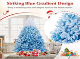 8ft Flocked Christmas Tree - 1774 Branch Tips, Fireproof PVC, 4-Section Assembly, 22" 04393465