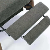 Saugus Wood Arm Push Back Recliner - Charcoal B050P281012