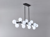Pendant Lamp with Opal Glass Shade, 16-Lights Modern Farmhouse Ceiling Pendant Hanging Light Fixture W5008P466518