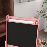 Art Easel with Paper Roll, Blackboard, Whiteboard, Storage, Pink 71861754