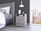 Rowley 2-Drawer 1-Shelf Rectangle Nightstand Light Grey B06280356