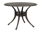 78*78*75cm Circular Diamond Top Courtyard Cast Aluminum Table Bronze 23420766