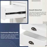 57.68" Modern L Shaped Executive Desk with 2 Storage Cabinets and 3 Drawers,Corner Writing 84716179