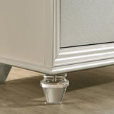 2 Drawers Nightstand with Acrylic Legs, Pearl White B016P252233