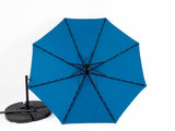 10ft Solar LED Offset Hanging Market Patio Umbrella W640P234516