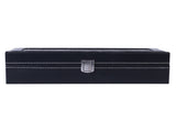 6 Compartments High-grade Leather Watch Collection Storage Box Black 57569750
