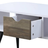 White and Black Coffee Table with 1 Drawer B062P181418